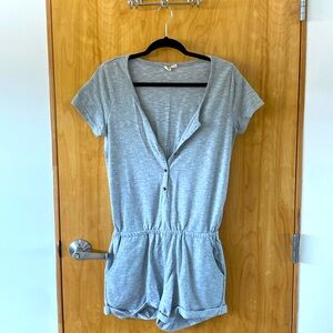 Roxy Grey Space Dye Romper, Medium